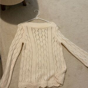 LOFT Cream Knit Sweater